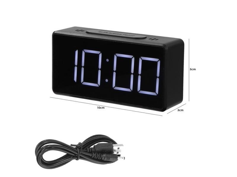 Led Mini Student Clock Usb Desktop Electronic Alarm Clock °c-? Temp Tester 2 Carousel 1