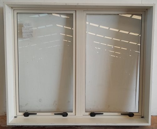 Off White Aluminium Twin Awning Window H1000 x W1200 DR13813 Carousel 2