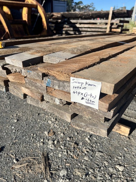 160 LM 100 X 25mm Rough saw swamp kauri timber clearance Carousel 1