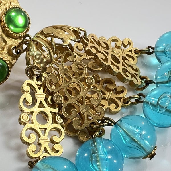 Huge 1980s Vintage Designer Signed 'CRAFT' (USA) Statement Earrings Carousel 13