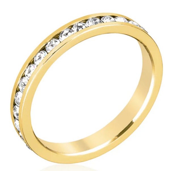 Stylish Stackable 18k Gold Plated Swarovski Crystal Rings62865828312067111