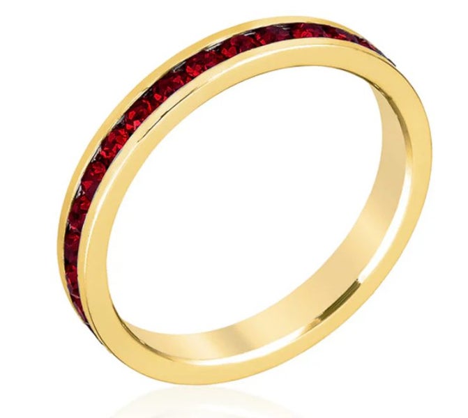 Stylish Stackable 18k Gold Plated Swarovski Crystal Rings62865828312067112