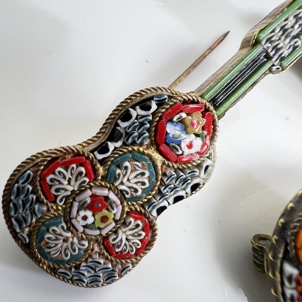 3 x Antique Italian Micro Mosaic Brooches – Early 20th Century Carousel 2