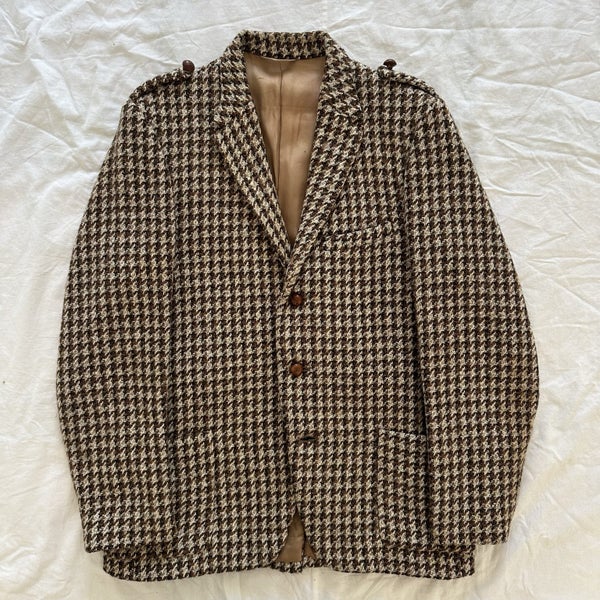 Vintage 1960s Goldwyn by Arthur Gill Tweed Pure Wool Blazer Coat NZ Made Carousel 1