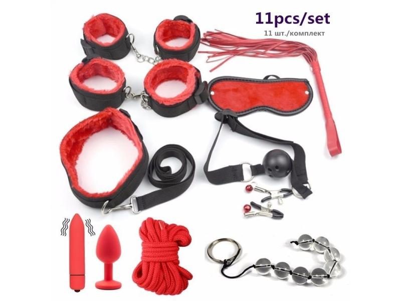 Sex Handcuffs Nipple Clamps Whip Mouth Gag Sex Mask Anal Plug Vibrator BDSM Carousel 2