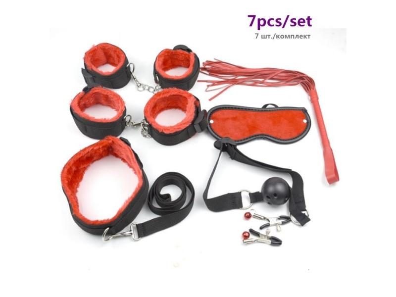 Sex Handcuffs Nipple Clamps Whip Mouth Gag Sex Mask Anal Plug Vibrator BDSM Carousel 1