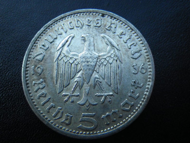 Germany 1936 A 5 Reichsmarks (gVF) ..... (d) Carousel 1
