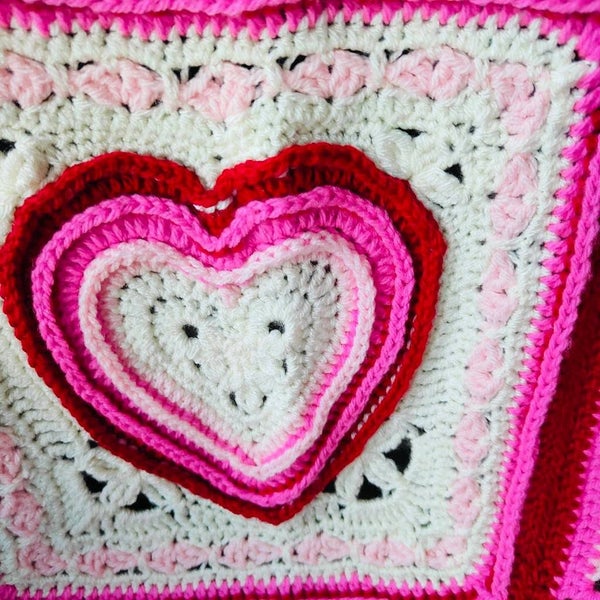 Stunning baby blanket in cream & pinks Carousel 5