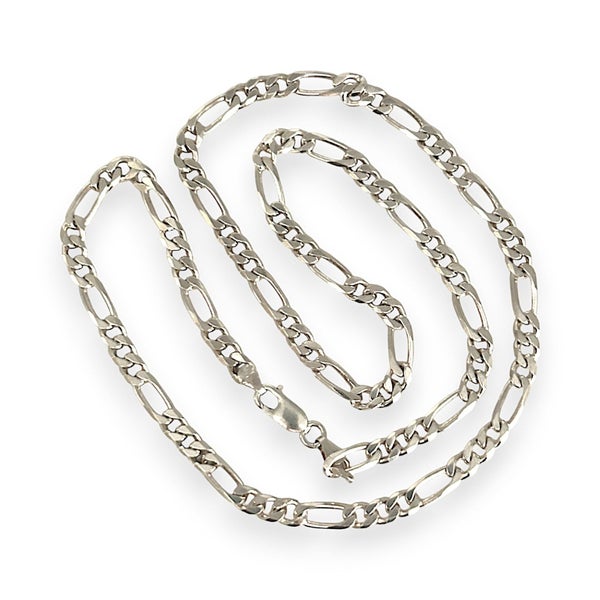 SALE | NZ Sterling Silver 3-1 Figaro Chain Length 60cm. R # 629 Carousel 1