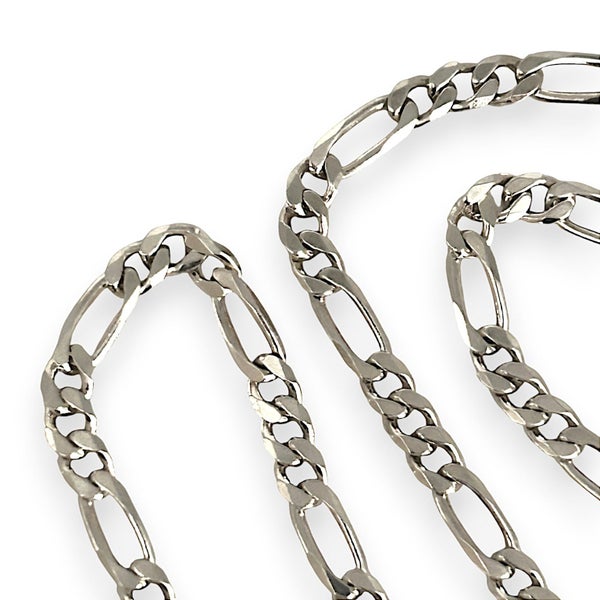 SALE | NZ Sterling Silver 3-1 Figaro Chain Length 60cm. R # 629 Carousel 2