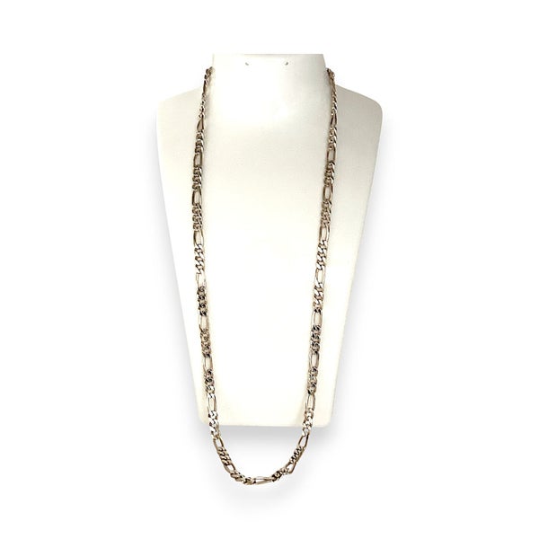 SALE | NZ Sterling Silver 3-1 Figaro Chain Length 60cm. R # 629 Carousel 8