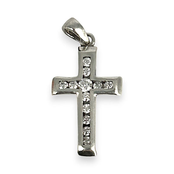 SALE | Sterling Silver Cross with Cubic Zirconia. R # 524 Carousel 1