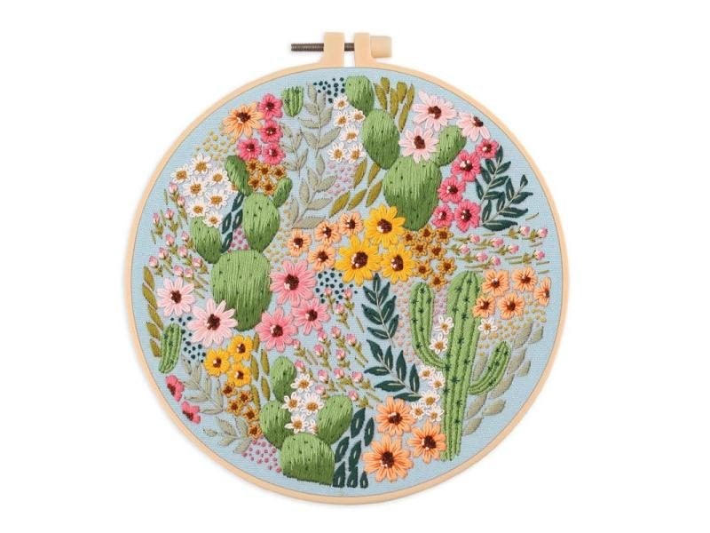Embroidery Kit For Beginners And Embroidery Enthusiasts - Includes Floral Carousel 1