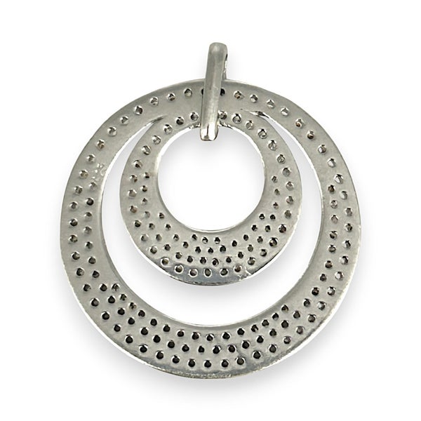 SALE | Sterling Silver Lovers' Rings Pendant with Cubic Zirconia. 513 Carousel 2