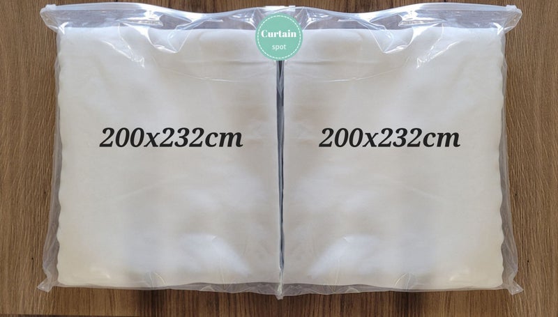 Readymade Attachable Tripleweave Curtain Linings *A PAIR* Carousel 1