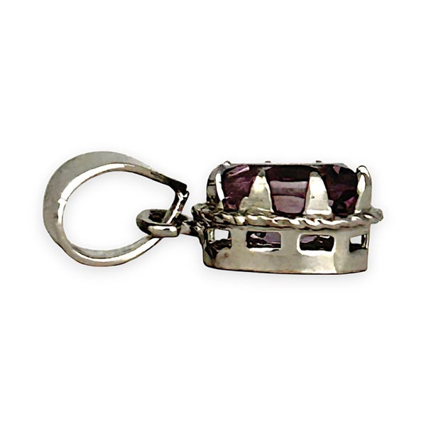 SALE | Sterling Silver Amethyst Oval Pendant. R # 520 Carousel 2