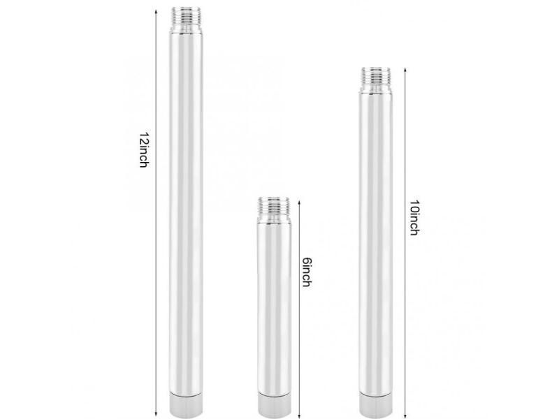4/6/8/10in Extension Shower Arm Stainless Steel Extender Tube Shower Head Carousel 1
