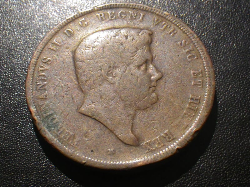 KINGDOM TWO SICILIES 10 Tornesi 1848 Naples Ferdinand II of Bourbon Carousel 2
