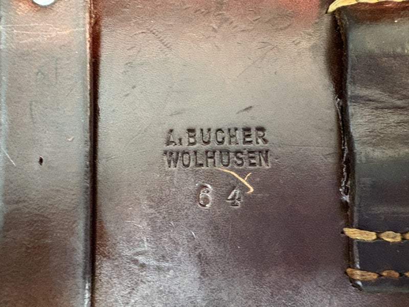 Vintage Swiss Army Leather Ammunition Belt Pouch 1964 Carousel 5