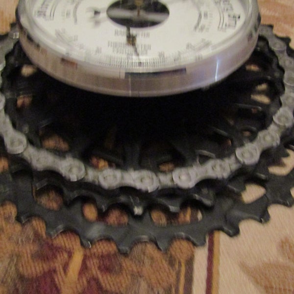 Upcycled Barometer / Thermometer. Ay Up ... On Yer Bike For This Chain Event.62864736855939114