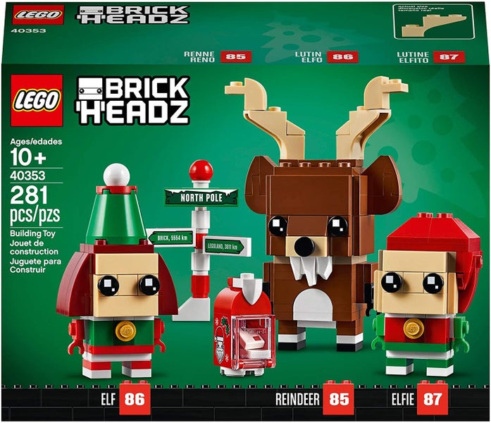 $1 RESERVE LEGO 40353 Brickheadz Reindeer, Elf and Elfie Carousel 1