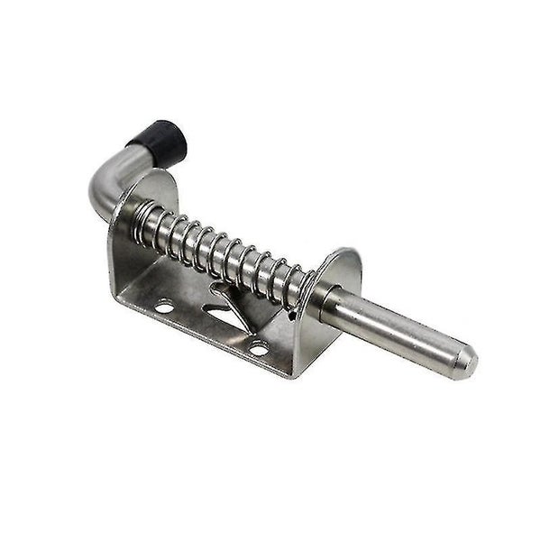 2pcs 5 Inch Stainless Steel Spring Loaded Latch Pin Barrel Bolt 2mm Carousel 3