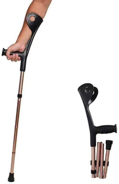 Folding Elbow Arm Adult Crutches - Height Adjustable Arm Cuff, Portable Design Carousel 1