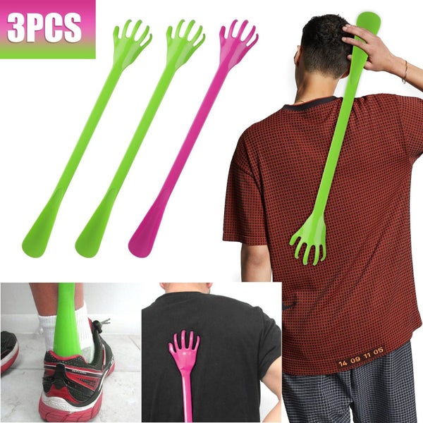 3pcs Shoe Horn Back Scratchers, Plastic Long Handle Back Massagers for Men Carousel 1