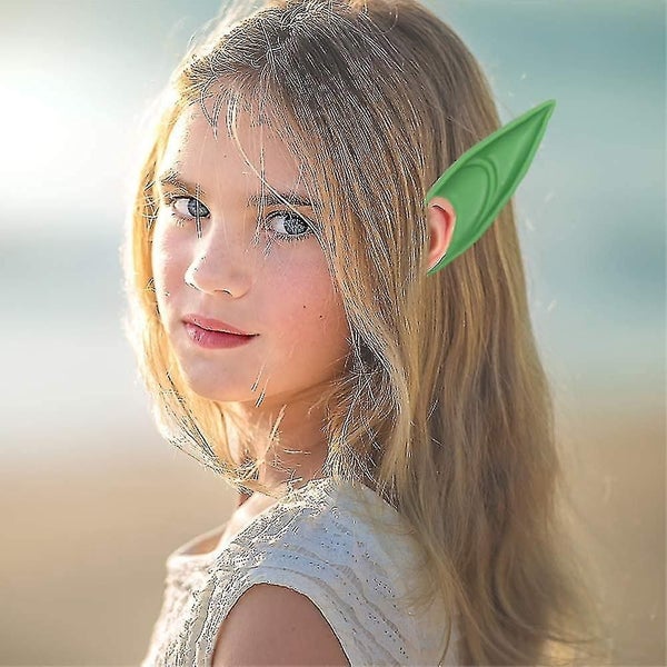 Ssxjx 2 Pairs Green Pixie Ears Cosplay,halloween Latex Elf Ears Costume Party Carousel 3