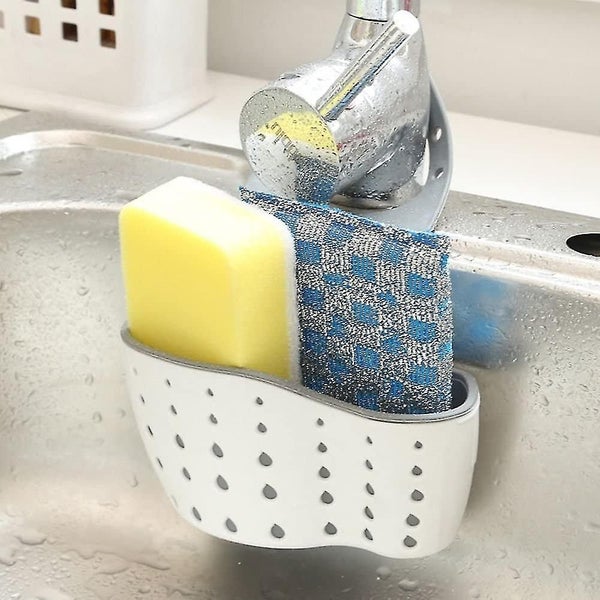 Kitchen Sink Shelf Hanging Sponge Drainboard Storage Baskets,adjustable Snap Sin Carousel 3