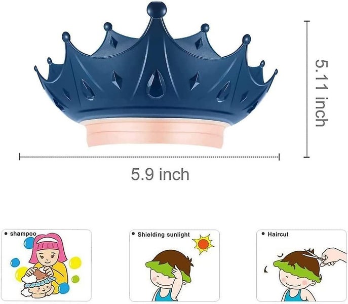 Kids Shower Shield Baby Shower Cap, Adjustable Hair Washing Shower Hat For Kids, Carousel 2