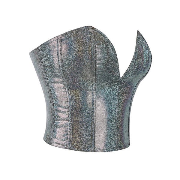 Sparkly Sequin Overbust Corset Top Deep V Neck Plus Size S-Xxxl Carousel 1