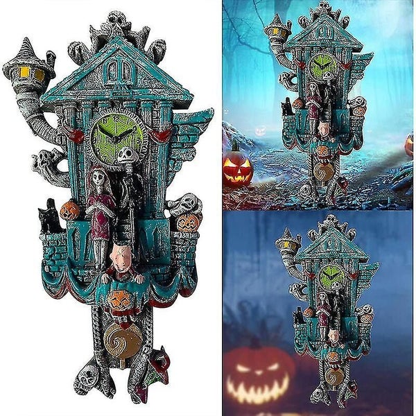 Halloween Resin Wall Clock The Nightmare Before Christmas Cuckoo Clock For Hallo Carousel 2