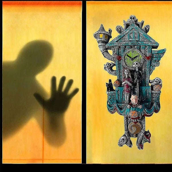 Halloween Resin Wall Clock The Nightmare Before Christmas Cuckoo Clock For Hallo Carousel 3