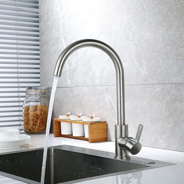 360 Swivel Stainless Steel Kitchen Faucet,cold-hot Water Single Handle Sink Basi Carousel 4