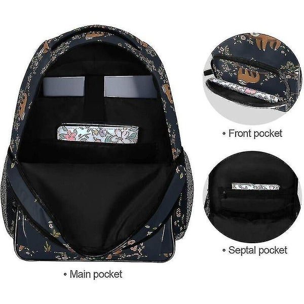Schoolbag For Girls Boys,cute Sloth On Branch Backpack Bookbags Travel Bag Casua Carousel 2