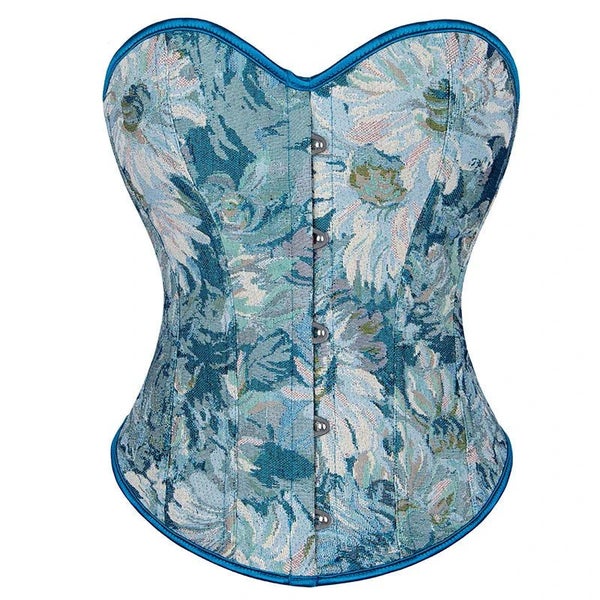 Floral Lace Overbust Corset Plus Size S-6Xl Boned Renaissance Top Carousel 2