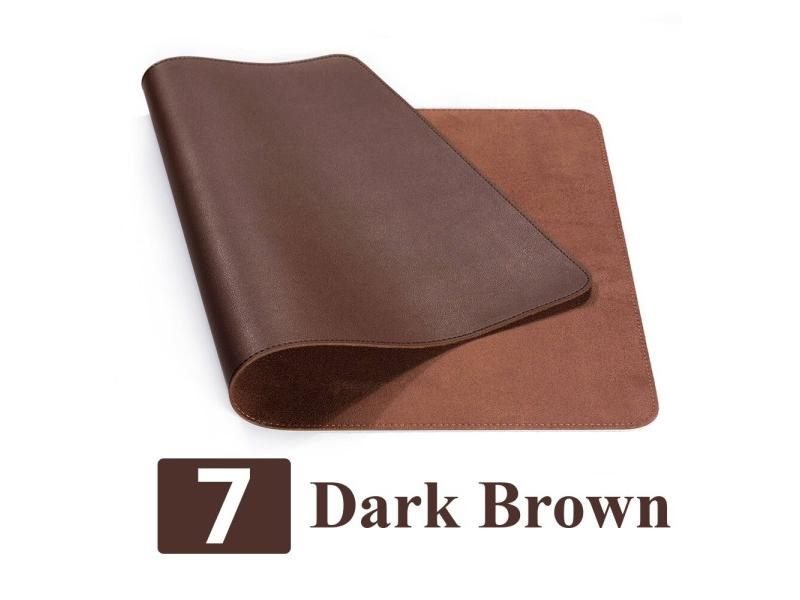 Single-side Portable Large Mouse Pad For Dota Waterproof PU Leather Suede Carousel 1