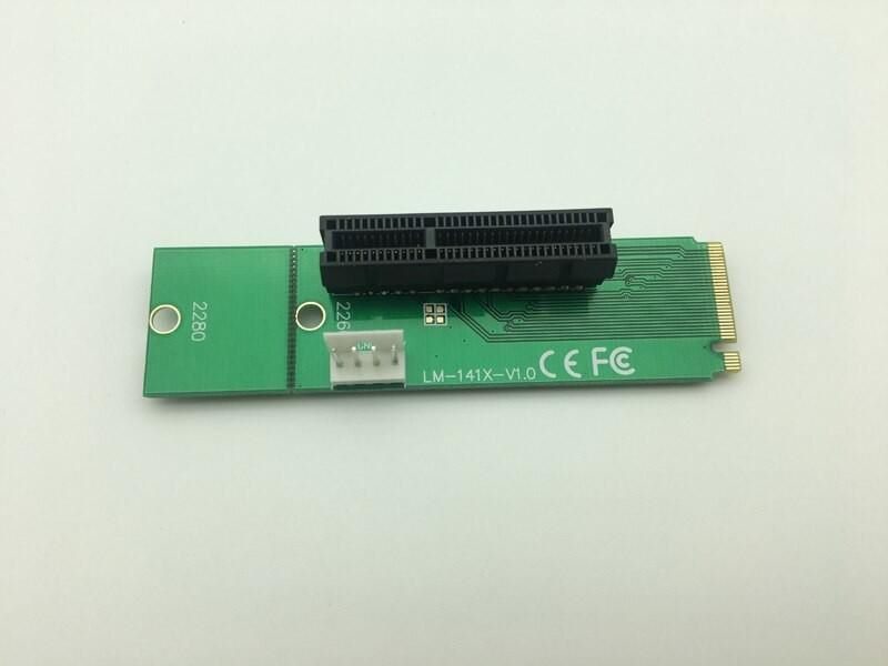 NGFF M2 To PCI-E 4x 1x Slot Riser Card Adapter For BTC Miner Carousel 1