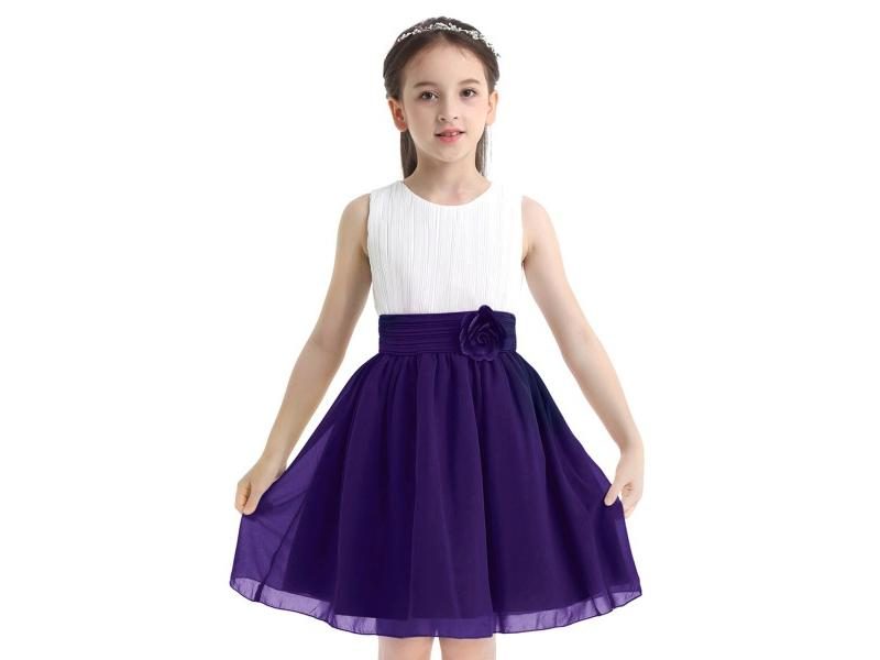 Little Girl Chiffon Bridesmaid Dresses For Summer Wedding Party