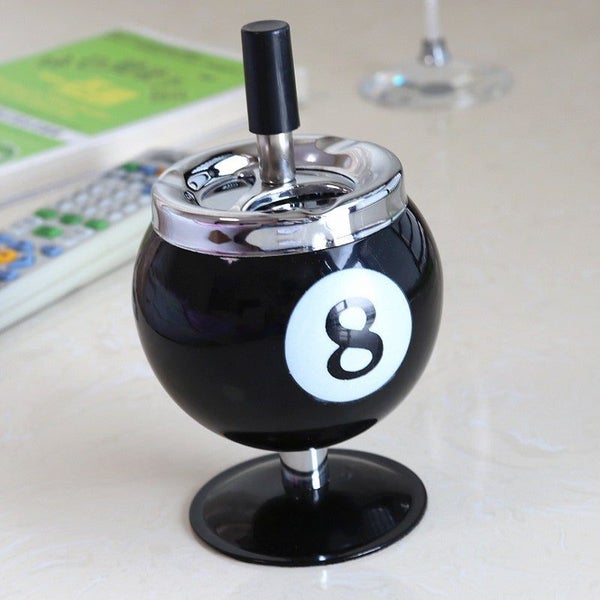 Elosung Billiard Ball Ashtraymetal Covered Holder With Anti Fly Design Office De Carousel 1