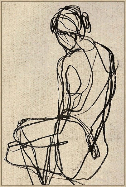 Abstract Canvas Sketch Wall Art Carousel 1