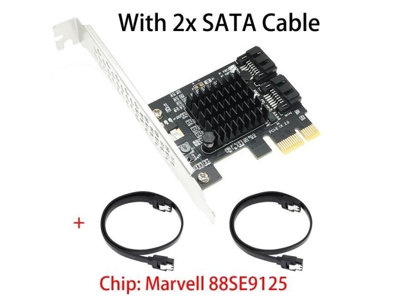 SATA 3.0 To PCIe Adapter With 2 Ports For Expansion Carousel 1