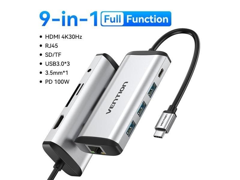 Vention USB C HUB For MacBook Pro Air With USB 3.0 HDMI RJ45 4K Splitter Carousel 1