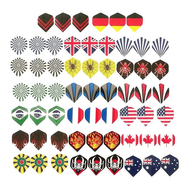 60pcs Harrows Flight Dart Standard Flights Darts Corner Wing Carousel 1