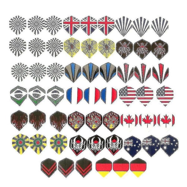 60pcs Harrows Flight Dart Standard Flights Darts Corner Wing Carousel 2