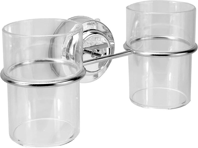 Suction Cup Double Toothbrush Holder | Bathroom Cup Holder | Stainless Steel Too Carousel 1