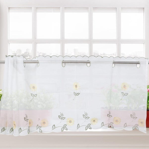 1pc Cafe Kitchen Daisy Small Curtain Domestic Kitchen Small Daisy Curtain Carousel 2