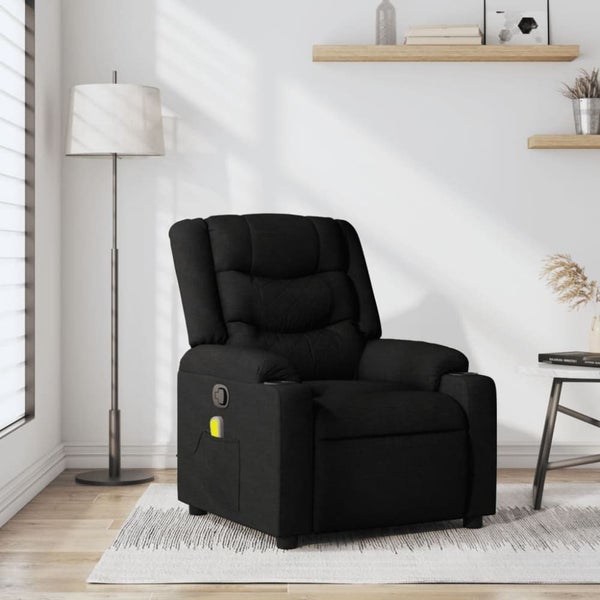 Massage Recliner Chair Black Fabric Txblnti Carousel 1