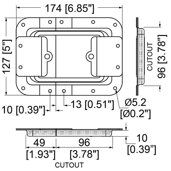 Penn Elcom - D0559Z - Lid Stay With 22mm Offset. Carousel 2